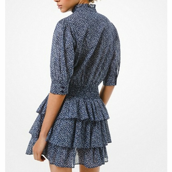 Floral cotton lawn tiered dress Clearance